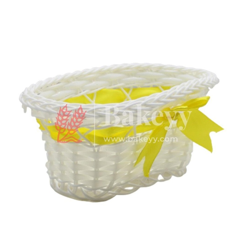 Yellow Color Imitated Idyllic Weaving Basket Storage | Home Decoration