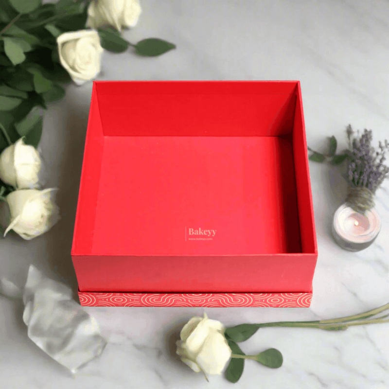 10x10x4 Inch  Empty Rigid Gift Box | Hamper Box | Square Shape (Blue , Red , Green)