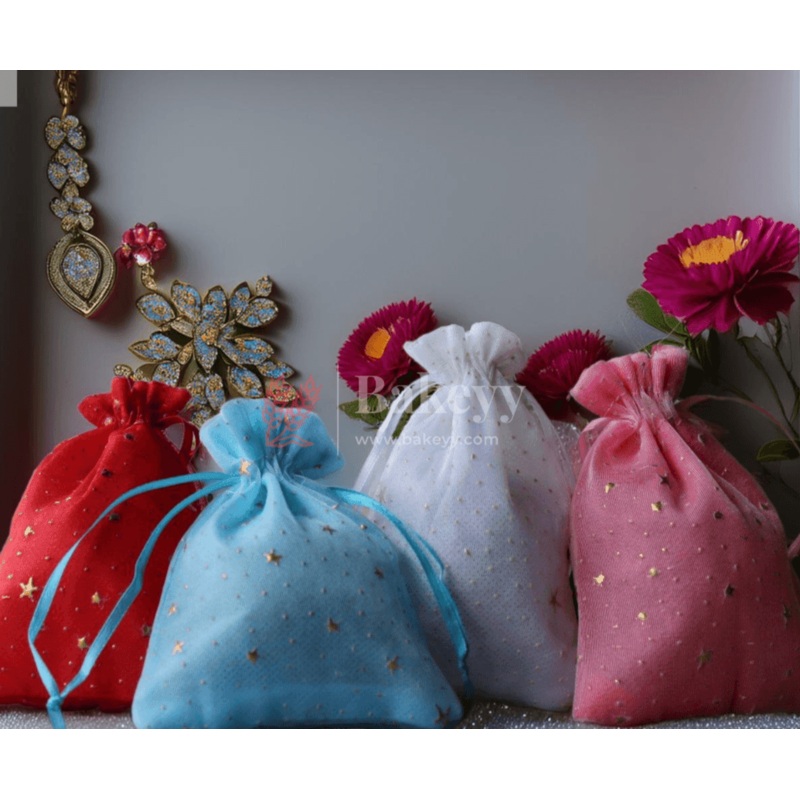 10x14 CM | Cotton Potli Bags | Pack of 50 | Candy Bag | Drawstring Bags