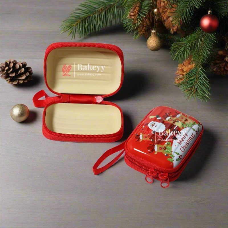 12pc Rectangle shape Christmas Storage Bag Cartoon Print Coin Purse| For  Tinplate Pocket With For Coin Card Candy|| Rectangle shape||