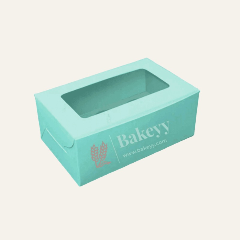 2 Cupcake Box | With Window On The Top | Sky Blue Color |