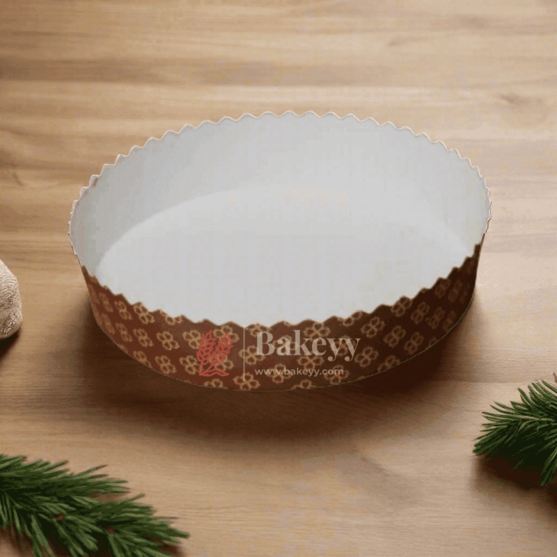 250g Bake and Serve Round Mould | Brown | Pack of 50| Paper Baking Mould | Plum Cake Mould