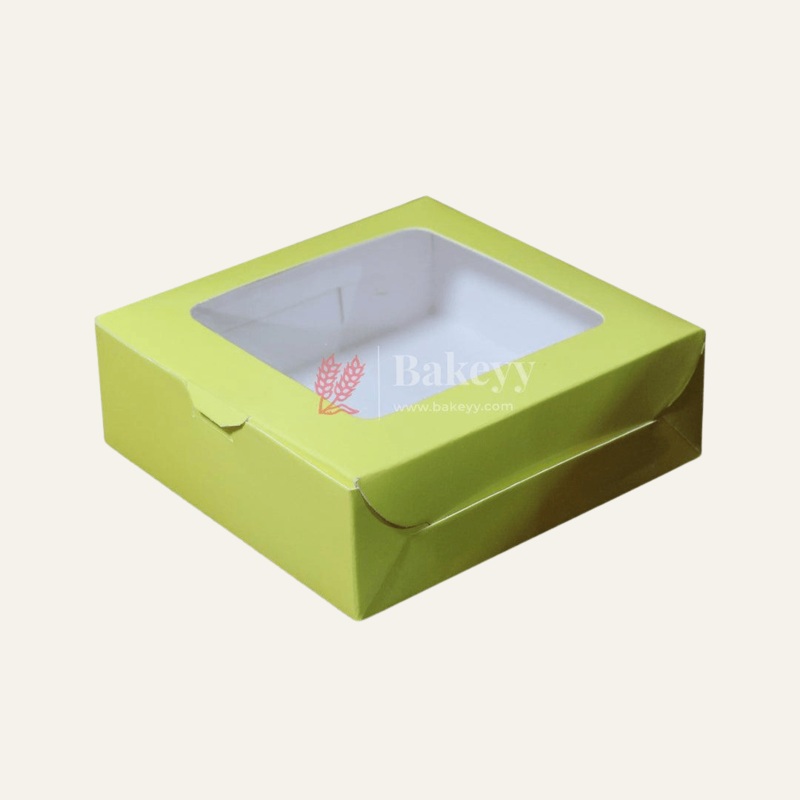 4 Brownie Box | Yellow Color | With Window