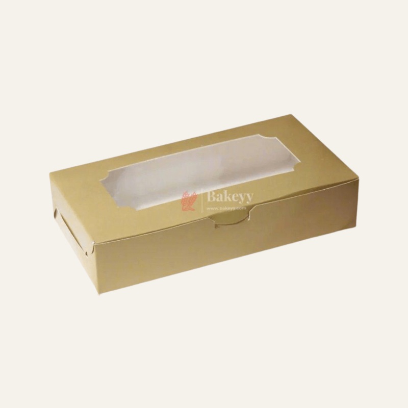 6 Brownie Box | Gold Color | With Window