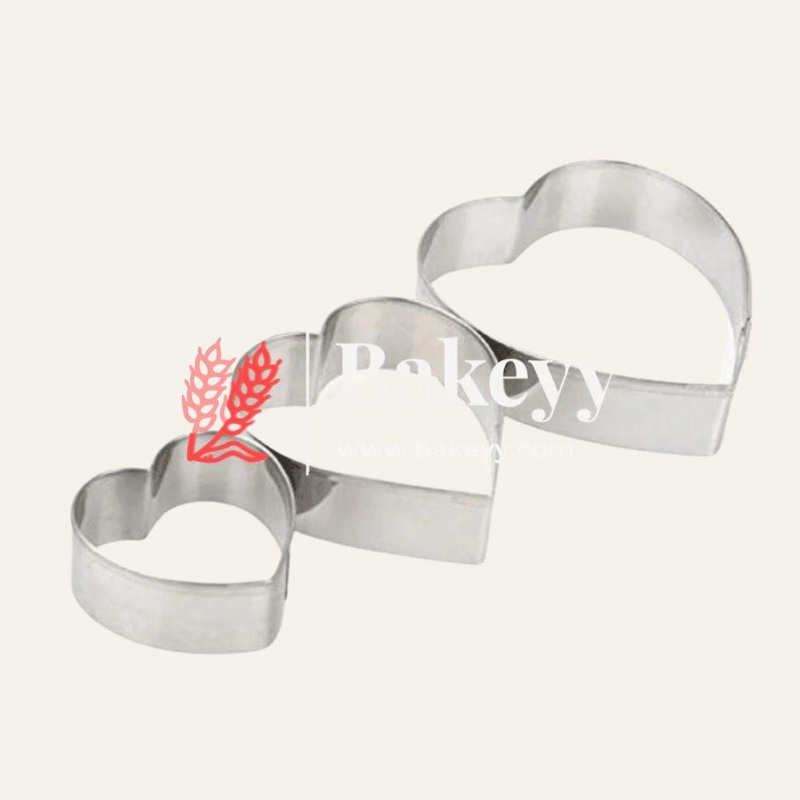 Heart Cake Ring Stainless Steel Cutter for Cake| Tier Cake | Fondant Cutter (3pc Set)