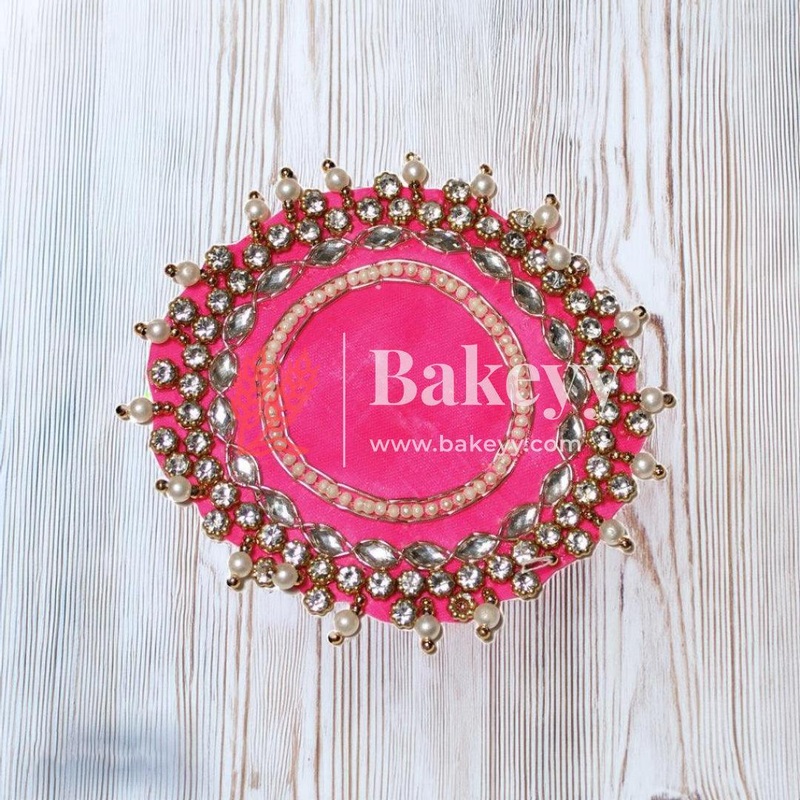 Rangoli Diya Mat | Pink Color | (Pack of 1)