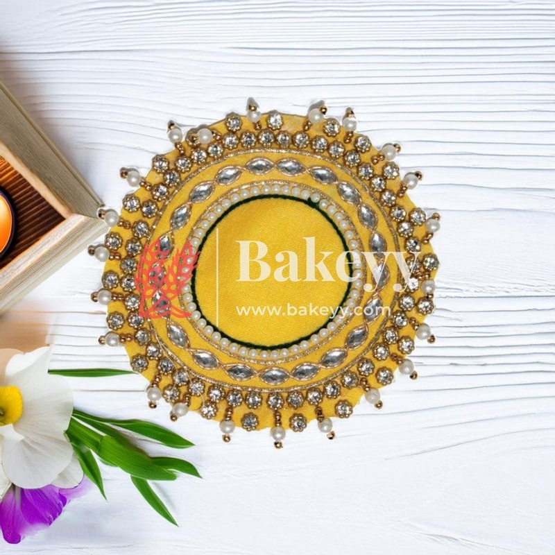 Rangoli Diya Mat | Yellow Color | (Pack of 1)
