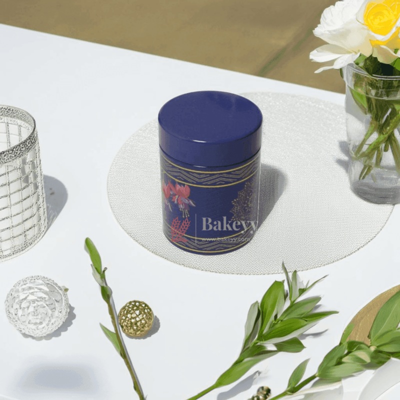 Return Gift Tin Box | Dry Fruit Box | Chocolate Box | Cylinder Small Tin | 1 Pc