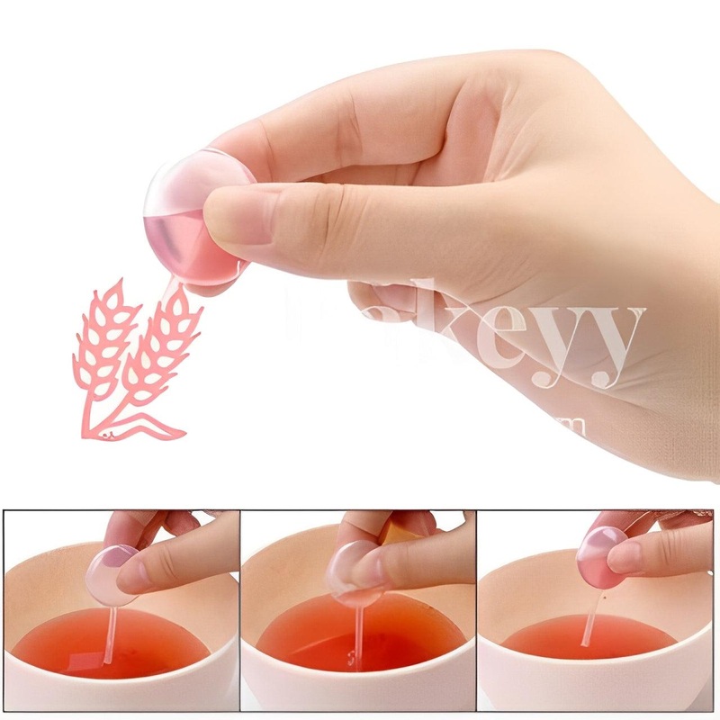Round Shape Disposable Pipettes Liquid Dropper Pipette Liquid Injector for Cupcakes, Chocolate, Strawberries, Ice Cream| Pack of 50