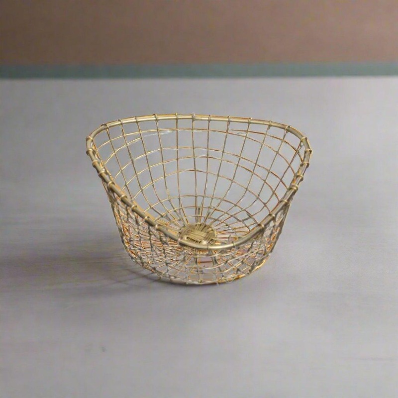 Triangle Metal Basket | 20x8 cm & 25x8 cm | Elegant Decorative Basket for Gifting, Storage, or Home Dcor