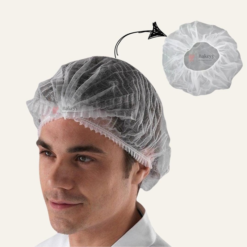 White Colour Bouffant Cap | Head Protecting Chef Cap |Pack Of 50