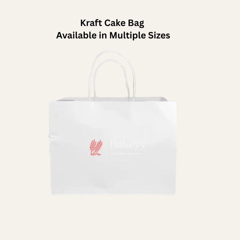 10 Inch/25 Cm | 1Kg | Paper Cake Bag| White Bag | Carry Bag for Sweets, Chocolates, Gifts| Pack of 50