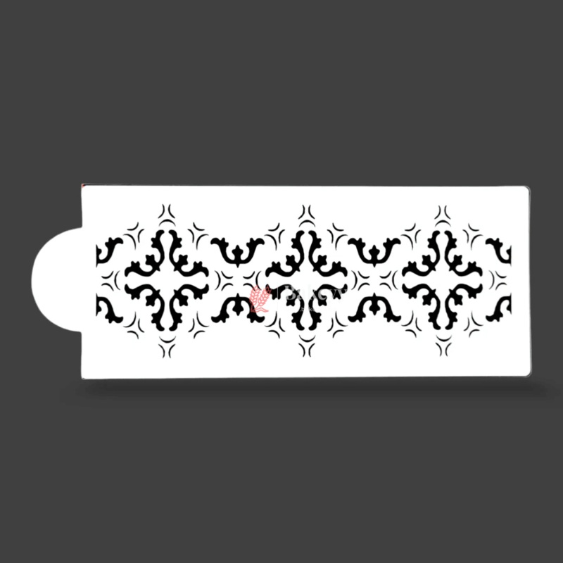 15x39cm| Modern Flower Cake Stencil | DIY Crafts & Baking | Reusable Sheets | 1 Piece