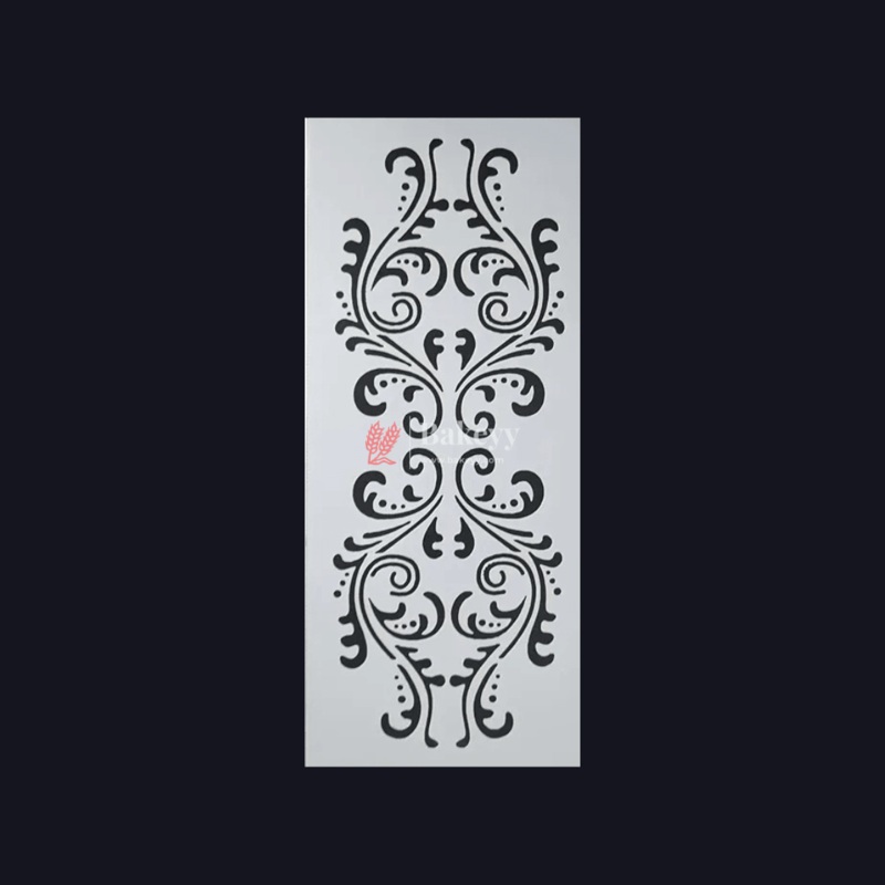 15x39cm| Traditional Swirl Design Cake Stencil | DIY Crafts & Baking | Reusable Sheets | 1 Piece