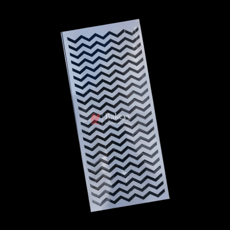 15x39cm| Zig Zag Pattern Cake Stencil | DIY Crafts & Baking | Reusable Sheets | 1 Piece