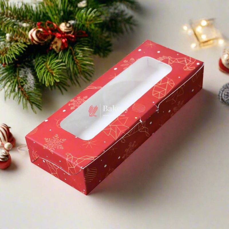 2  Macaron Box | Christmas Red | With Window
