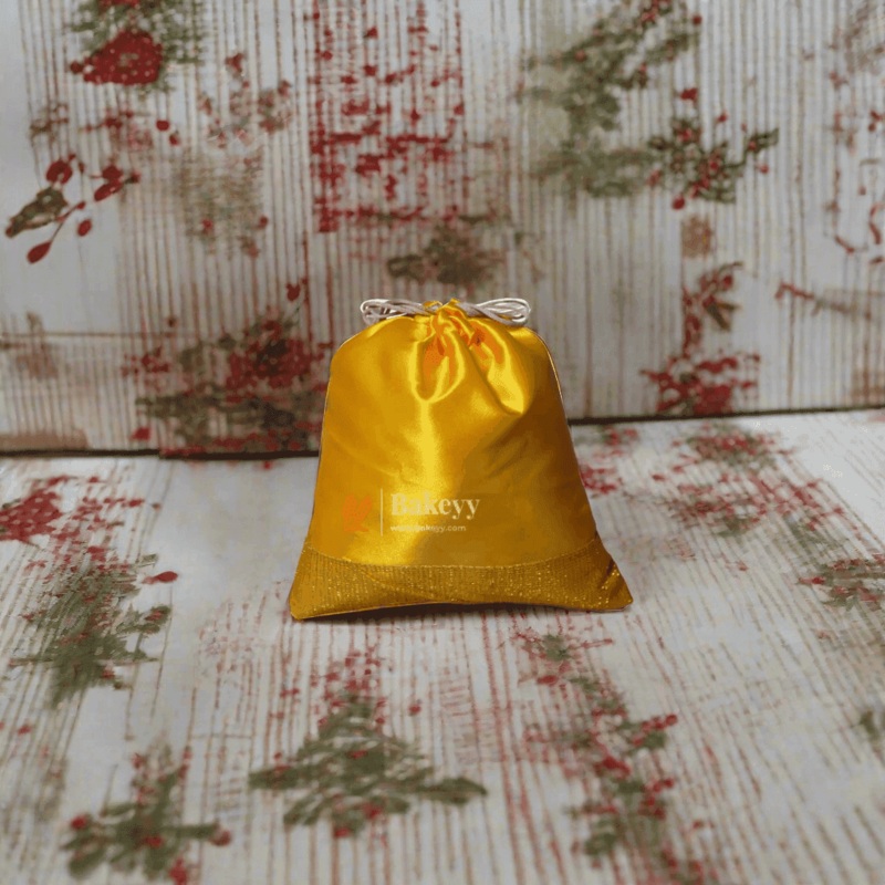 20x24 CM Design Potli Bag  |  Gold colour | Pack Of 10