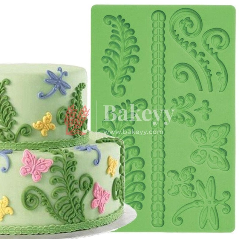 3D Silicone Butterfly and plant Shaped Baking Mould Fondant Cake Tool Chocolate Candy Cookies Pastry Soap Moulds