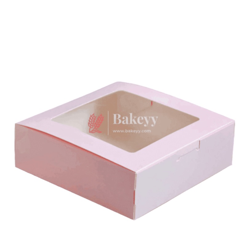 4 Macaron Box | Pink Color  | With Window