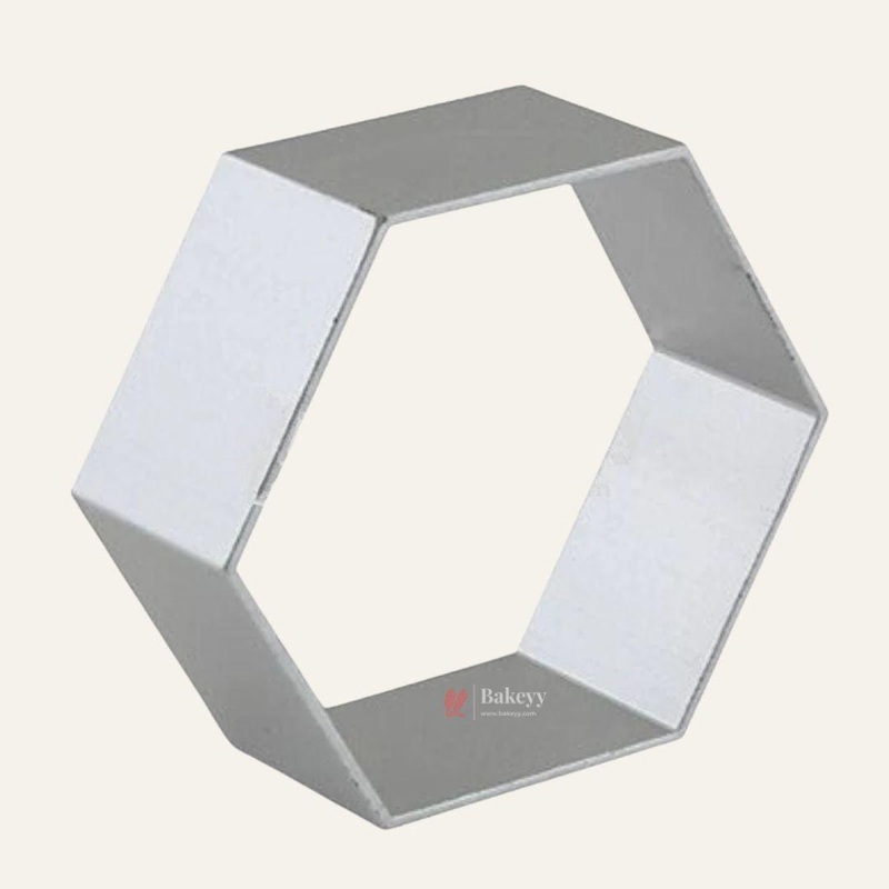 Cookie - Biscuit Cutter - Hexagon Shape - Biscuit Mould - Aluminium - 1 Piece