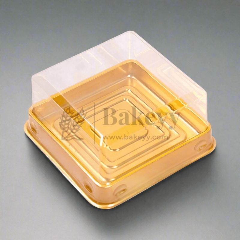 Individual Cupcakes And Pastry Container | Square Moon Cake Holder | Pack Of 50 | Small | C586
