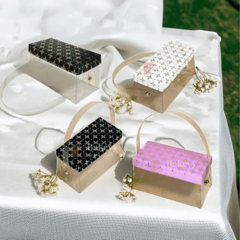 Premium PVC Box with Gold Foil Top|| 3 x 6 x 3 Inches || Pack of 10 ||