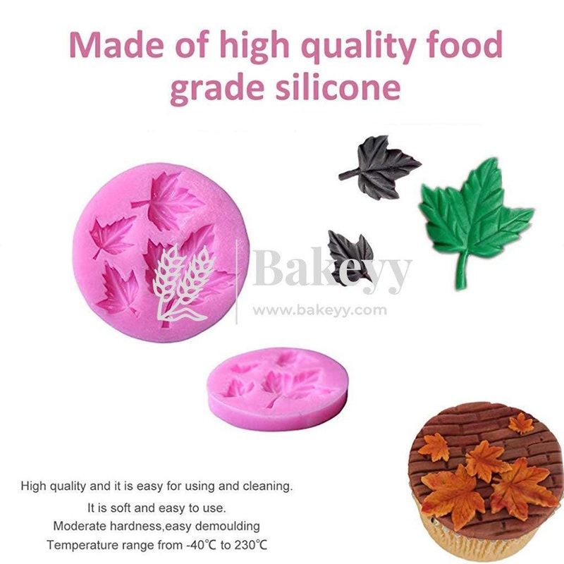 Silicone Mold Leaves Silicone Molds Set Mini Maple Leaf Rose Shaped DIY