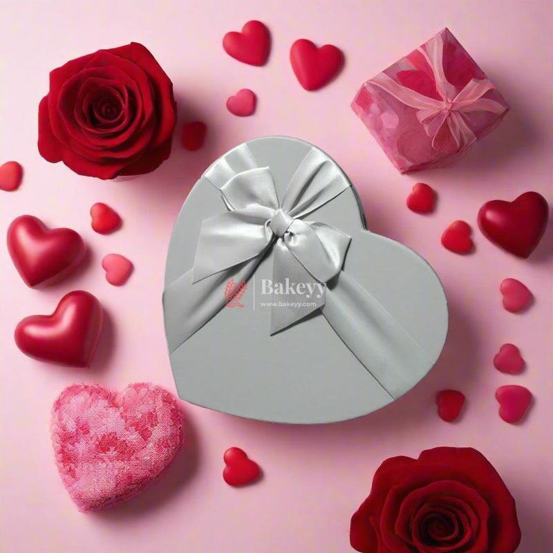 19x15x8 cm | Valentine Gift | Heart Shape Gift Box with Ribbon |