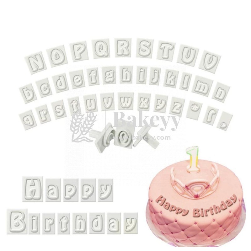 64 PCS Plastic Alphabet Cookie/Plunger Cutter Set