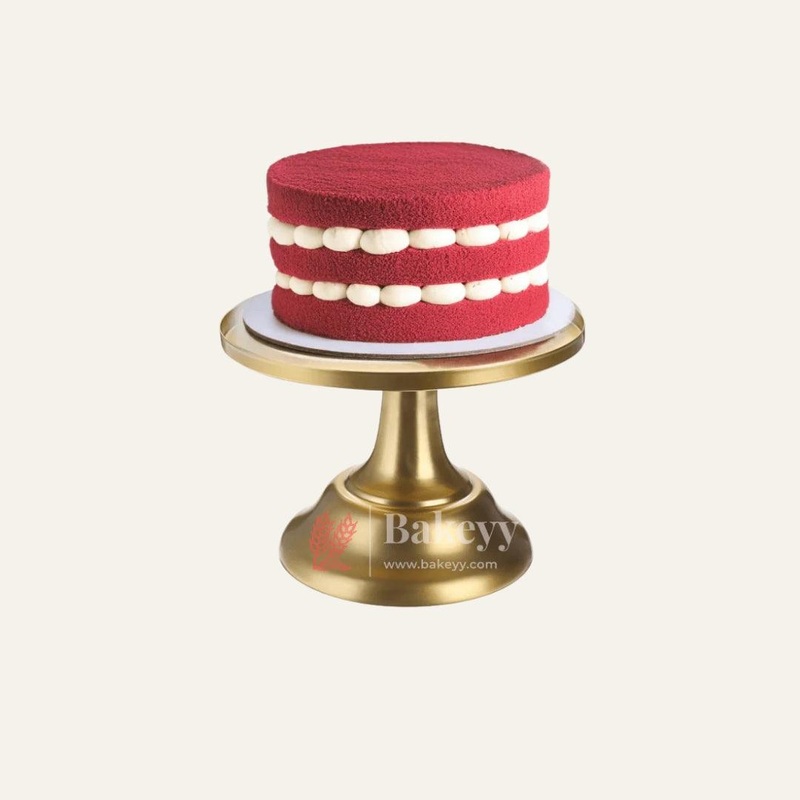 8 Inch Round Cake Display Stand |Gold Metal Cake Stand |  Elegant  Round Cake Display Stand |for Weddings, Parties, and Home Decor|