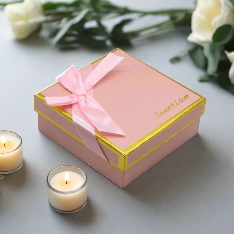 9 Cavity Hard Chocolate Box | Pink Colour
