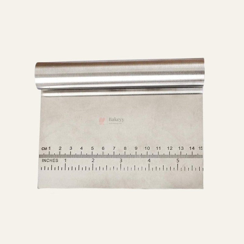 Bench Scraper- Stainless Steel Scrapper with Measuring Scale| 1 Piece