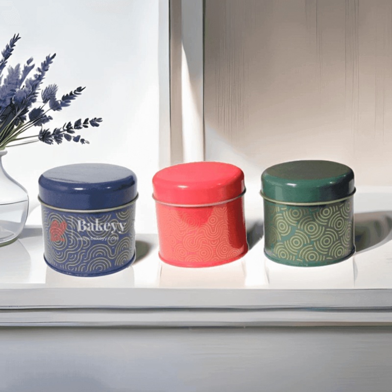 Decorative Round Tin Storage Containers |Stylish Multi-Purpose Tins | 1 Piece