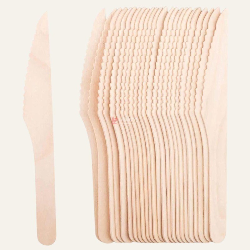 Disposable Wooden | Cake Knife 160mm Bio-Degradable | Pack of 100