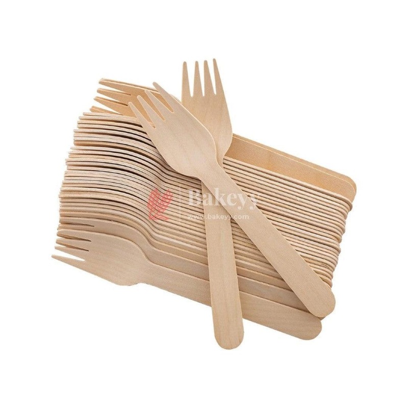 Disposable Wooden Fork | Fork 110mm Bio-Degradable | Pack of 100