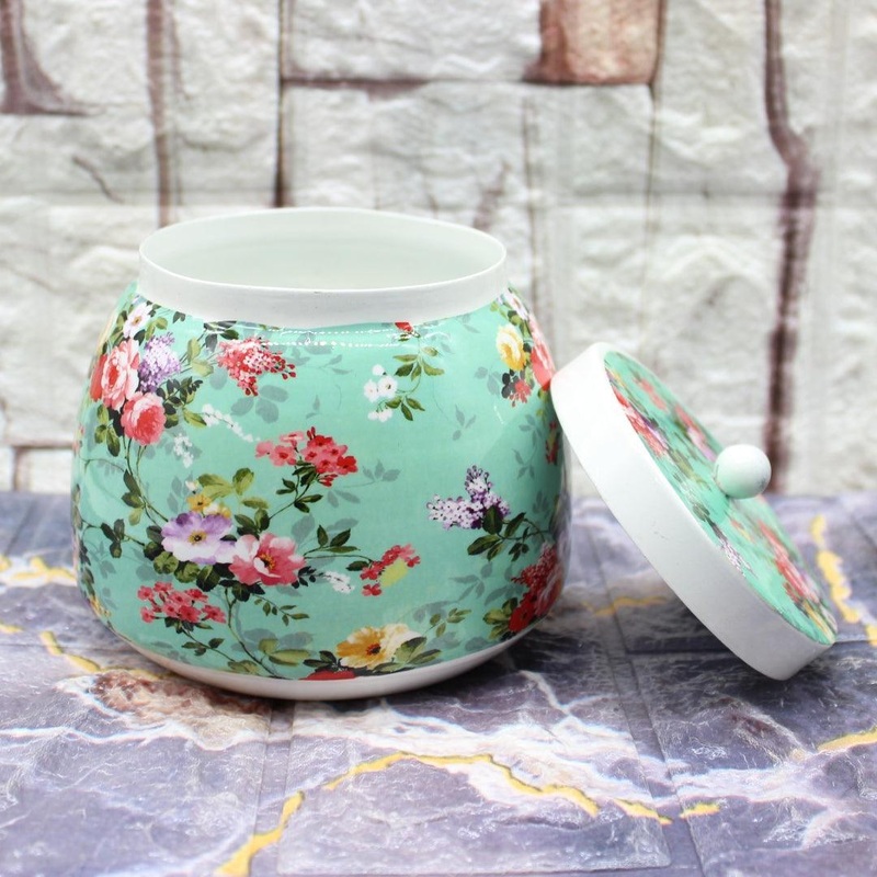Dry Fruit Jar for Gifting | Designed Jar | Turquoise Color |