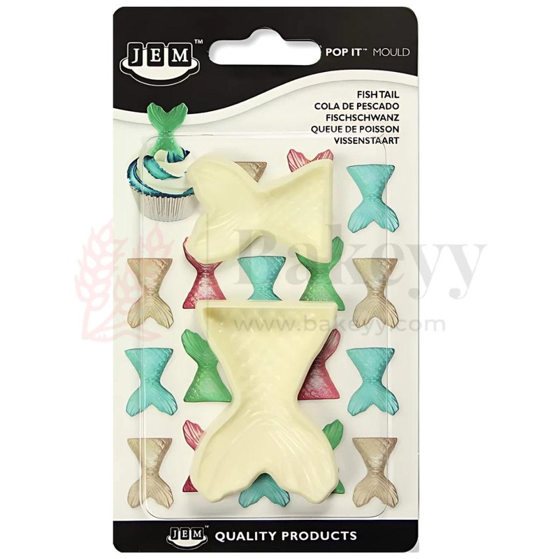 Fish Tail Shaped Mold for Cake Decorating| Perfect for Fondant Decoration, Gum Paste, DIY Clay Crafts| Set of 2