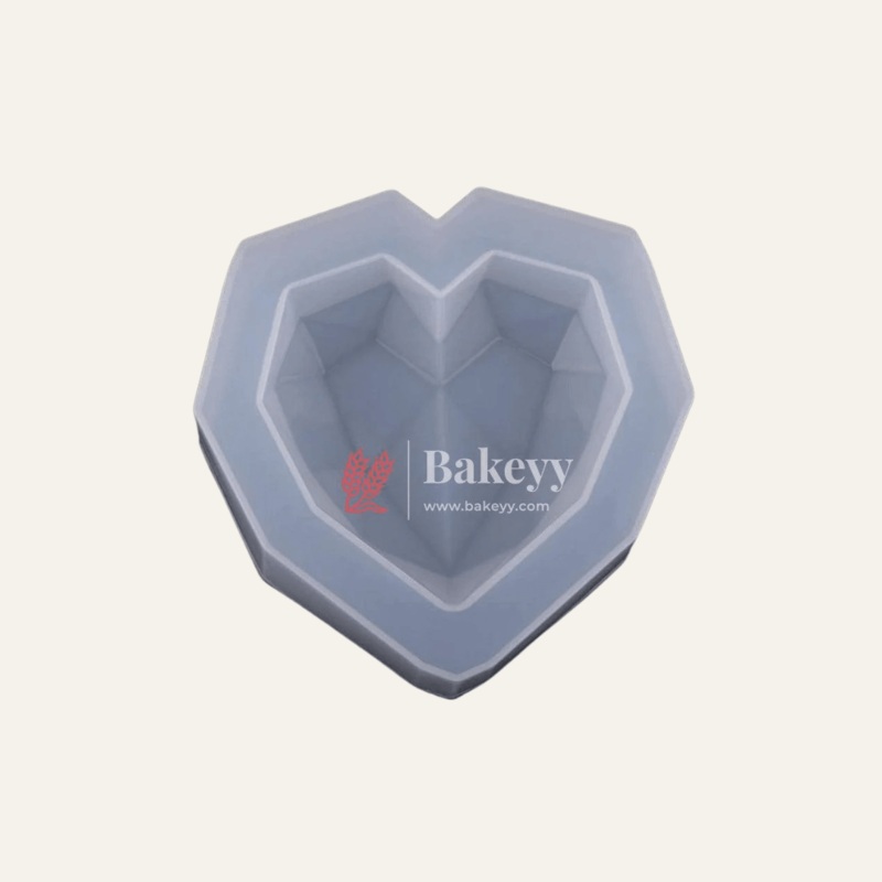 Pinata Heart Mould| Multifaceted Geometric Heart Silicone Mould| Chocolate Making and Shaping Mould| Pack of 1