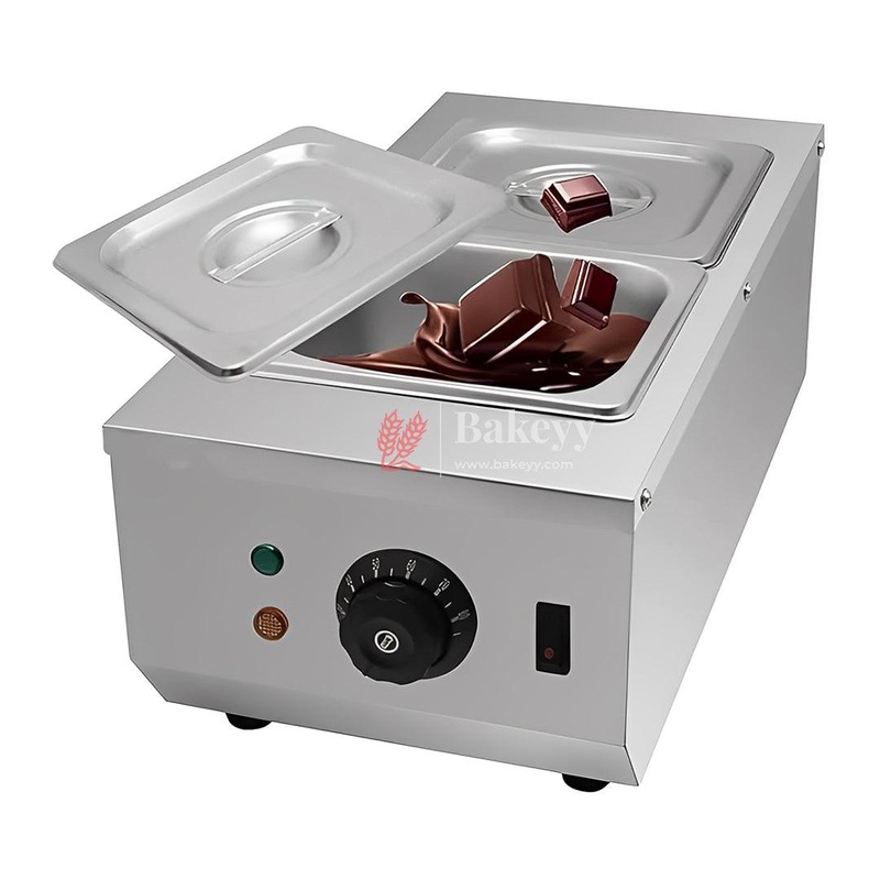 Professional 2-Pot Chocolate Melting Machine  Dual Functionality for Effortless Dessert Creations