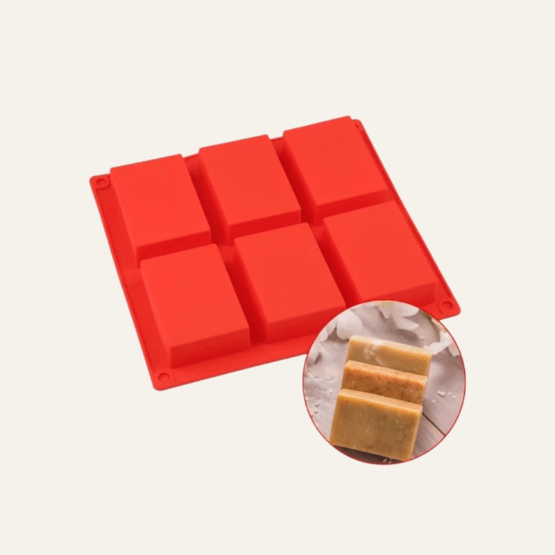 Silicone Rectangle Baking Mould  6 Cavity |1 Piece