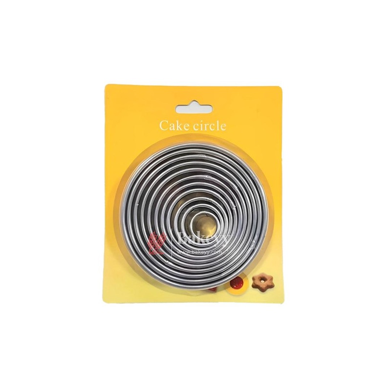 Stainless Steel Round Cake Cutter Set  Multi-Size Cookie and Pastry Molds ( set of 11 cutters )