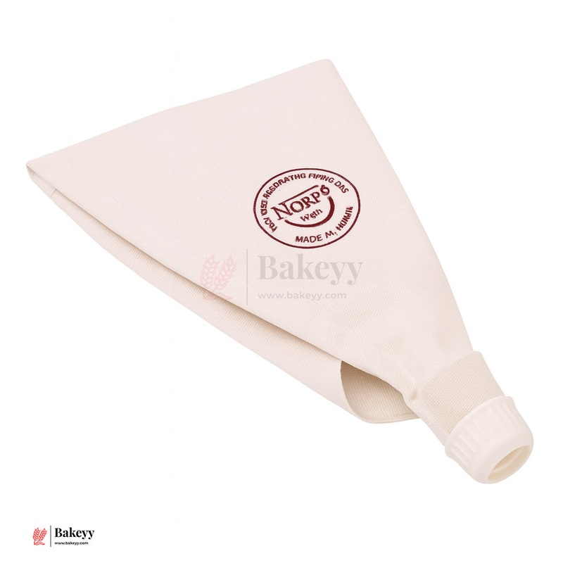 25cm | Reusable Cotton Piping Bag with Plastic Coupler | 1Pc