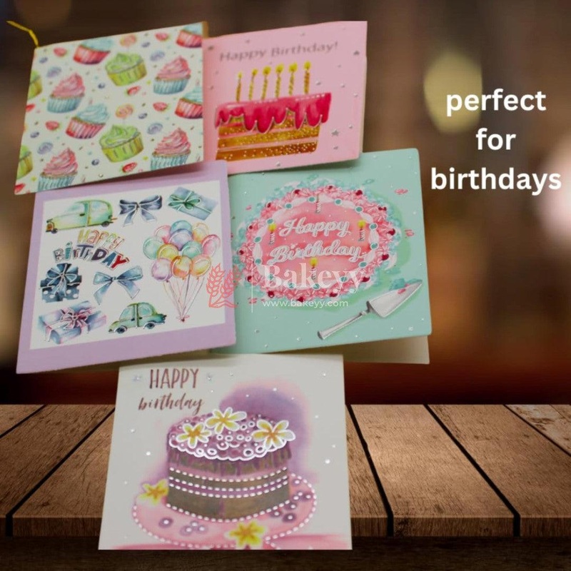 Happy Birthday Tags | Eco-Friendly | Tags with Golden Thread | Pack of 10 | Mix Design