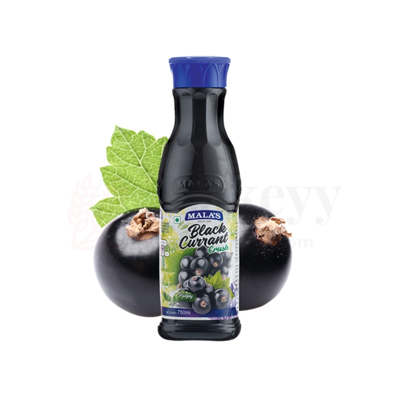 Mala's Black Currant Fruit Crush  750ml | Real Pulpy Fruit for Drinks & Desserts