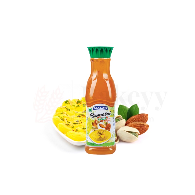 Malas Rasmalai Flavoured Crush  750ml | Rich Indian Dessert Taste for Shakes & Sweets