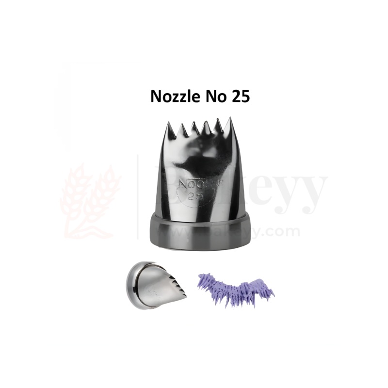Small Nozzle No.25  Stainless Steel Piping Tip for Cake Decoration