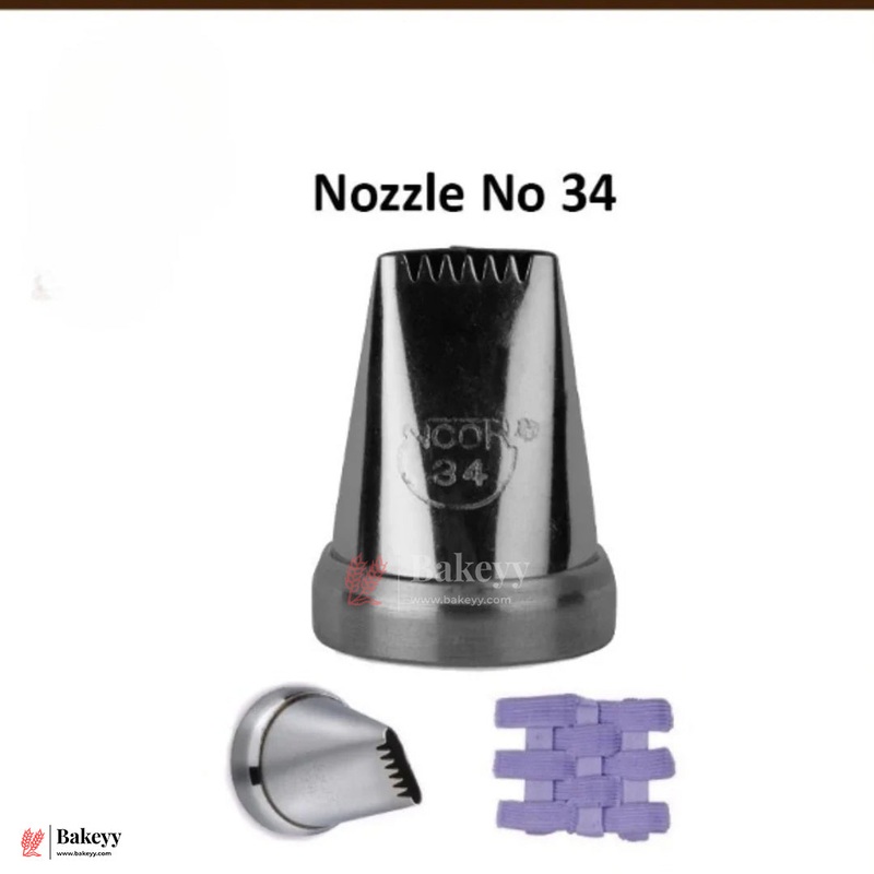 Small Nozzle No.34  Stainless Steel Piping Tip for Cake Decoration