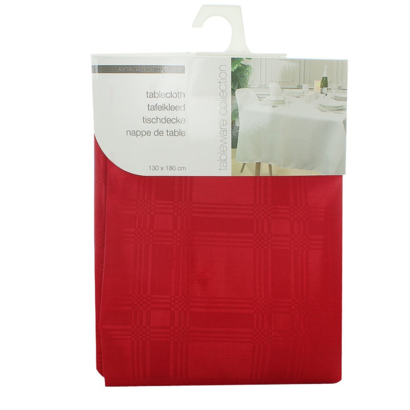 180 x 130cm Red Tablecloth