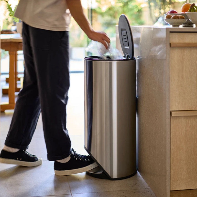 30L Matte Stainless Steel Bin