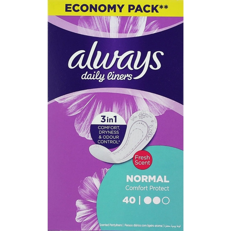 Always Daily Comfort Panty Liners  Pack of 40